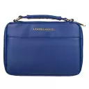 Large Amazing Grace Blue Faux Leather Fashion Bible Cover