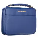 Large Amazing Grace Blue Faux Leather Fashion Bible Cover