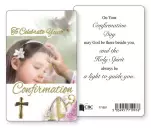 Girl's Confirmation Prayer Card