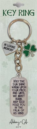 Irish In Loving Memory Metal Key Ring