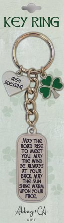 Irish Blessing Metal Key Ring