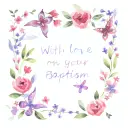 Baptism Butterflies Card