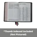 NKJV, Thinline Reference Bible, Large Print, Leathersoft, Black, Thumb Indexed, Red Letter, Comfort Print