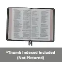 NKJV, Thinline Reference Bible, Large Print, Leathersoft, Black, Thumb Indexed, Red Letter, Comfort Print