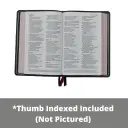 NKJV, Thinline Reference Bible, Large Print, Leathersoft, Black, Thumb Indexed, Red Letter, Comfort Print