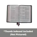 NKJV, Thinline Reference Bible, Large Print, Leathersoft, Black, Thumb Indexed, Red Letter, Comfort Print