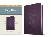 KJV Large Print Thinline Reference Bible, Filament-Enabled Edition (LeatherLike, Floral Frame Purple, Red Letter)