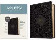 KJV Wide Margin Bible, Filament-Enabled Edition (Hardcover LeatherLike, Ornate Tile Black, Red Letter)