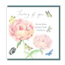 Peonies Sympathy Single Card