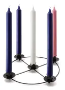 12" x 1" Fluted Advent Candles with 10" Frame