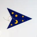 Night Sky: Blue / Yellow Hanging Paper Starlight