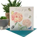 Peonies Sympathy Single Card