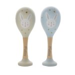 Bambino Toy Wooden Maracas Rabbit Blue