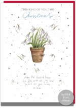 Thinking Of You Snowdrops Christian Christmas Card