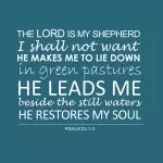 The Lord is my Shepherd Single Card