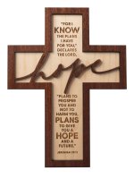 Plaque-Crosscut-For I Know The Plans (7.5 x 10) (Jeremiah 29:11)