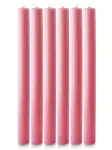 12 inch x 1 inch Advent Candle Set - Pink - Pack of 6 (Over-Dipped)