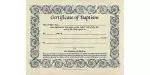 Baptism Certificate (Pack of 6)