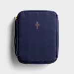 Large Navy Cross Bible Cover