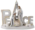 9 1/2 Inch Resin Peace Holy Family Nativity