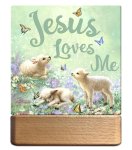 Night Light/Plaque-LED-Jesus Loves Me (7"H)