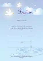 Baptism Certificate: Blue, Pack of 10