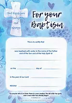 Baptism Certificate Pack of 10