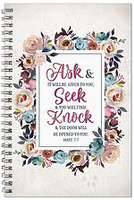 Ask Seek Knock Wirebound Notebook