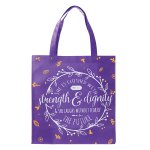 Tote Purple Strength & Dignity Prov. 31:25