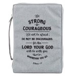 Large Strong and Courageous Poly-Canvas Bible Cover