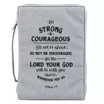 Large Strong and Courageous Poly-Canvas Bible Cover