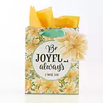 Gift Bag XSM Yellow Be Joyful Always 1 Thess. 5:16