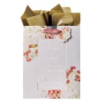 Gift Bag MD Cream/Gold When She Speaks Prov. 31:26