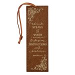 Bookmark Faux Leather Brown When She Speaks Prov. 31:26