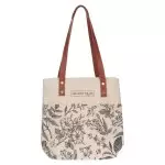 Tote Canvas Cream/Brown Amazing Grace 2 Cor. 12:9