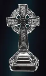 7" Glass Standing Celtic Cross