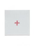 6" x 6" Chalice Pall Red Cross Design