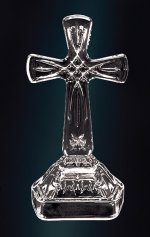 7" Glass Standing Cross