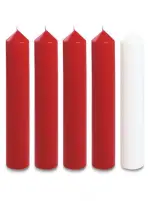 12" x 2" Advent Candle Set - Red & White