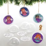 Angel Colour-in Baubles - Pack of 8