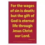 Waterproof Scripture Poster: Ro. 6.23