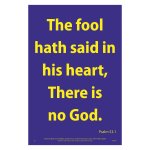 Waterproof Scripture Poster: Ps. 53.1