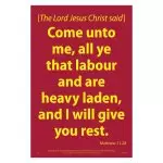 Waterproof Scripture Poster: Mat. 11.28