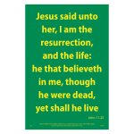 Waterproof Scripture Poster: Jn. 11.25