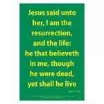 Waterproof Scripture Poster: Jn. 11.25