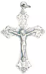 1 3/4" Metal Crucifix