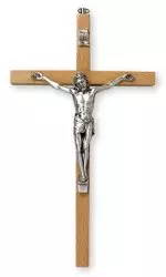 8" Beech Wood Crucifix