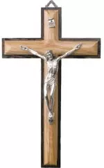 10 Inch Olive Wood Crucifix