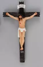 12" Florentine Resin Hanging Crucifix