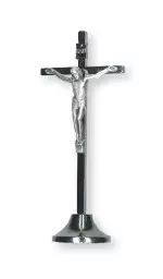 4" Standing Metal Crucifix